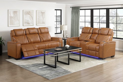 New top grain leather 2pc - new,