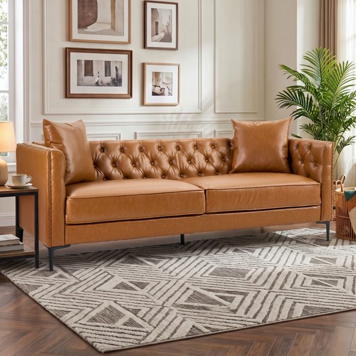 Ebello faux leather sofa - 83",
