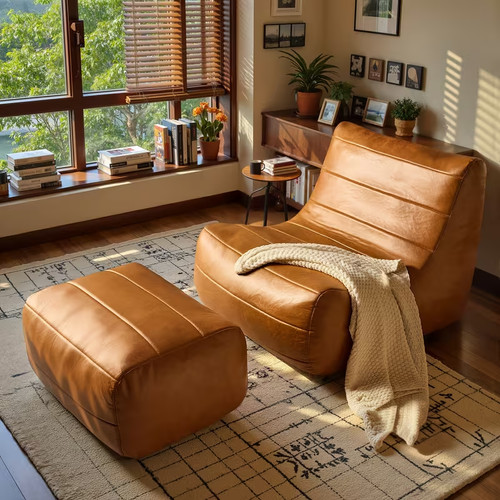 2pcs faux leather leisure sofa - leather,